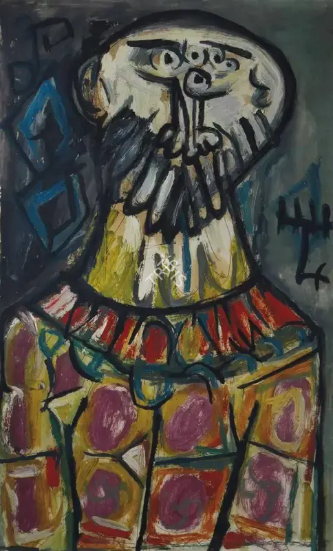 Souza, F.N. (Artist). Untitled (Head), 1998 | Painting