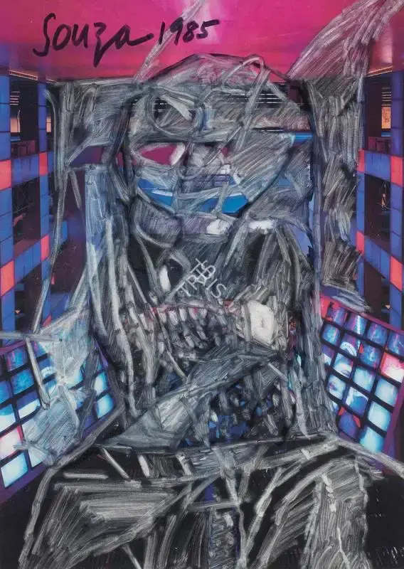 Souza, F.N. (Artist). Untitled (Head), 1985 | Painting