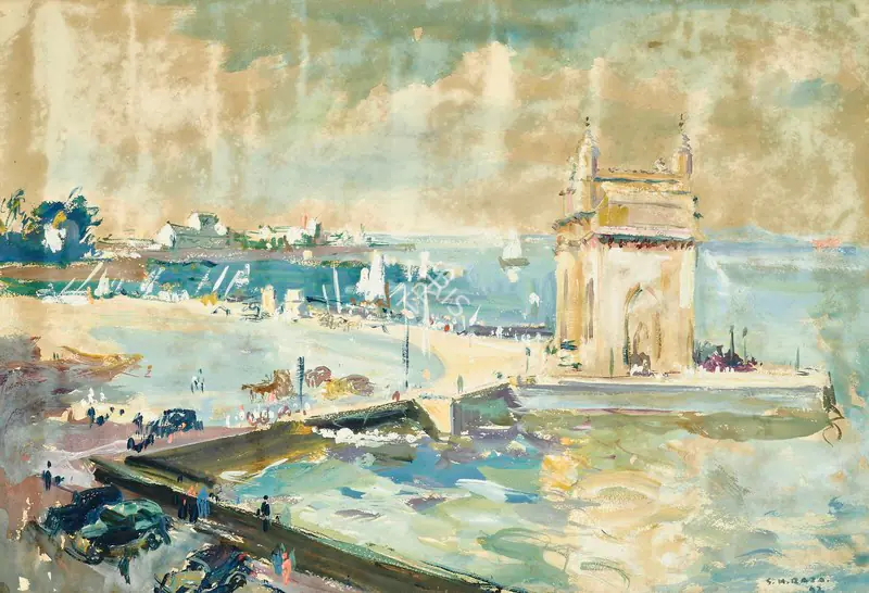 Raza, S.H. (Artist). Untitled (Gateway of India), 1947 | Painting
