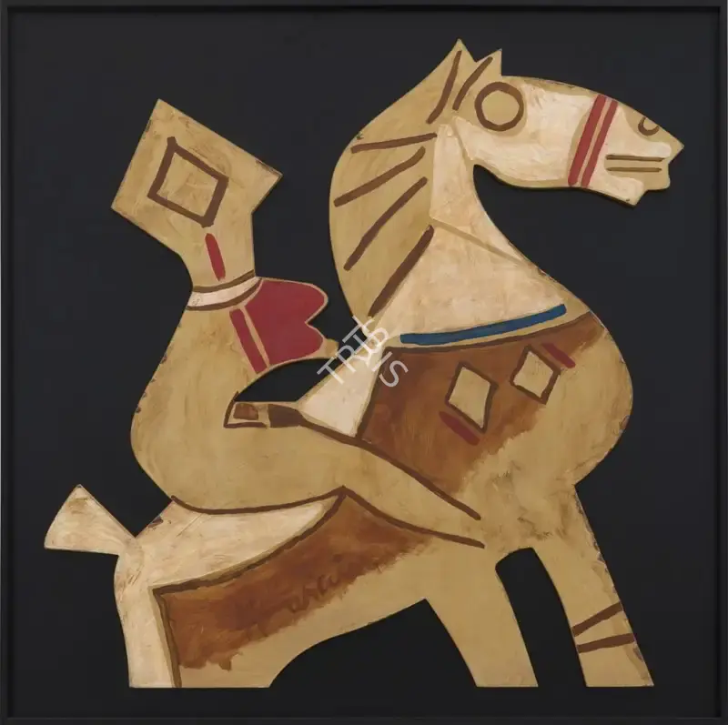 Husain, M.F. (Artist). Untitled (Horse and Rider), circa 1992 | Painting