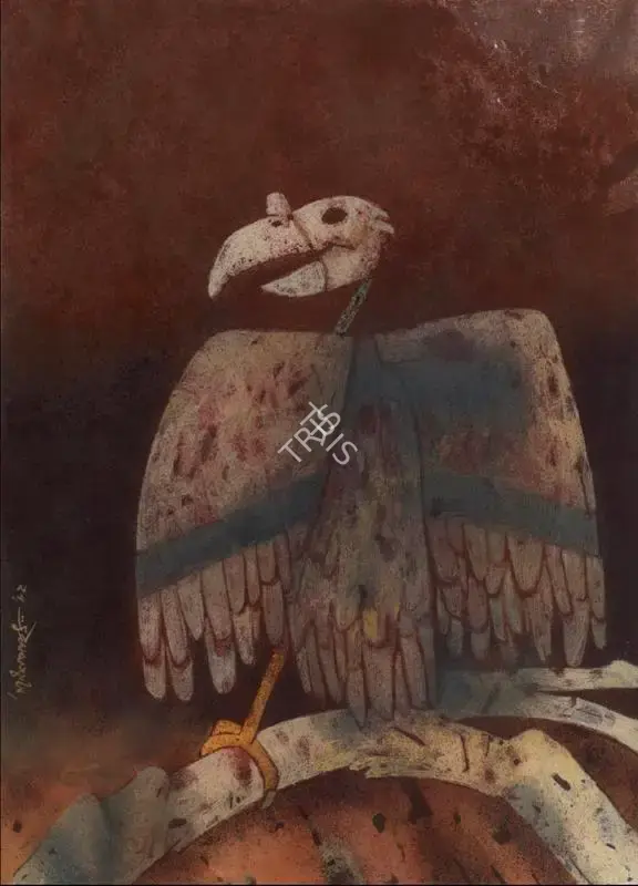 Pyne, Ganesh (Artist). Vulture, 1982 | Painting