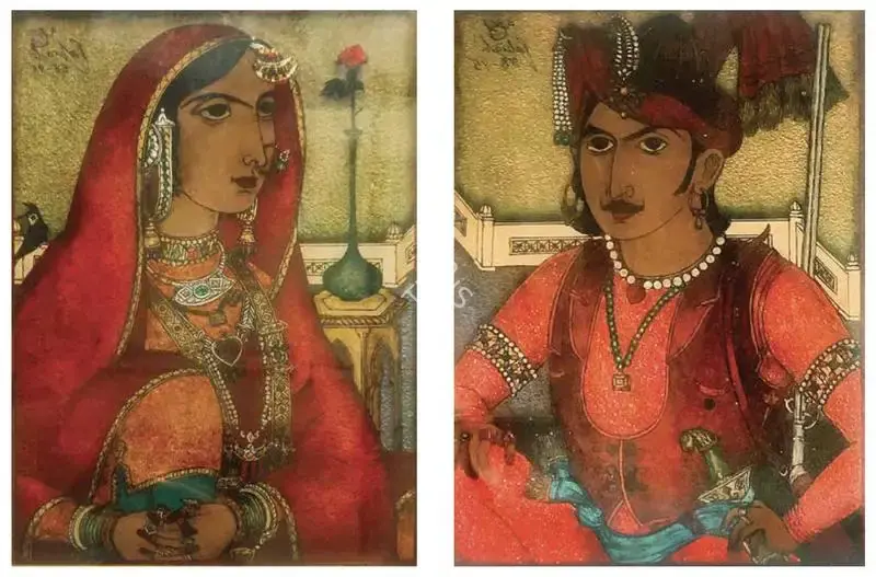 Raiba, A.A. (Artist). Muslim couple, c.1990 | Painting