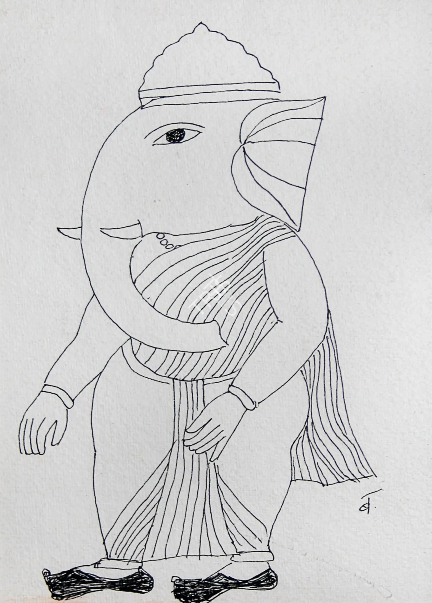 Narayan, Badri (Artist). Untitled, n.d. | Drawing