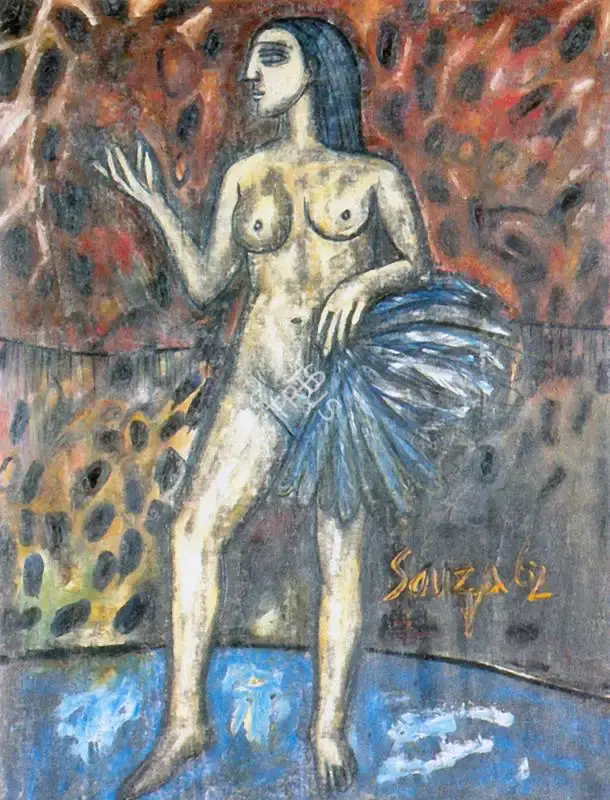 Souza, F.N. (Artist). Fan Dancer, 1962 | Painting