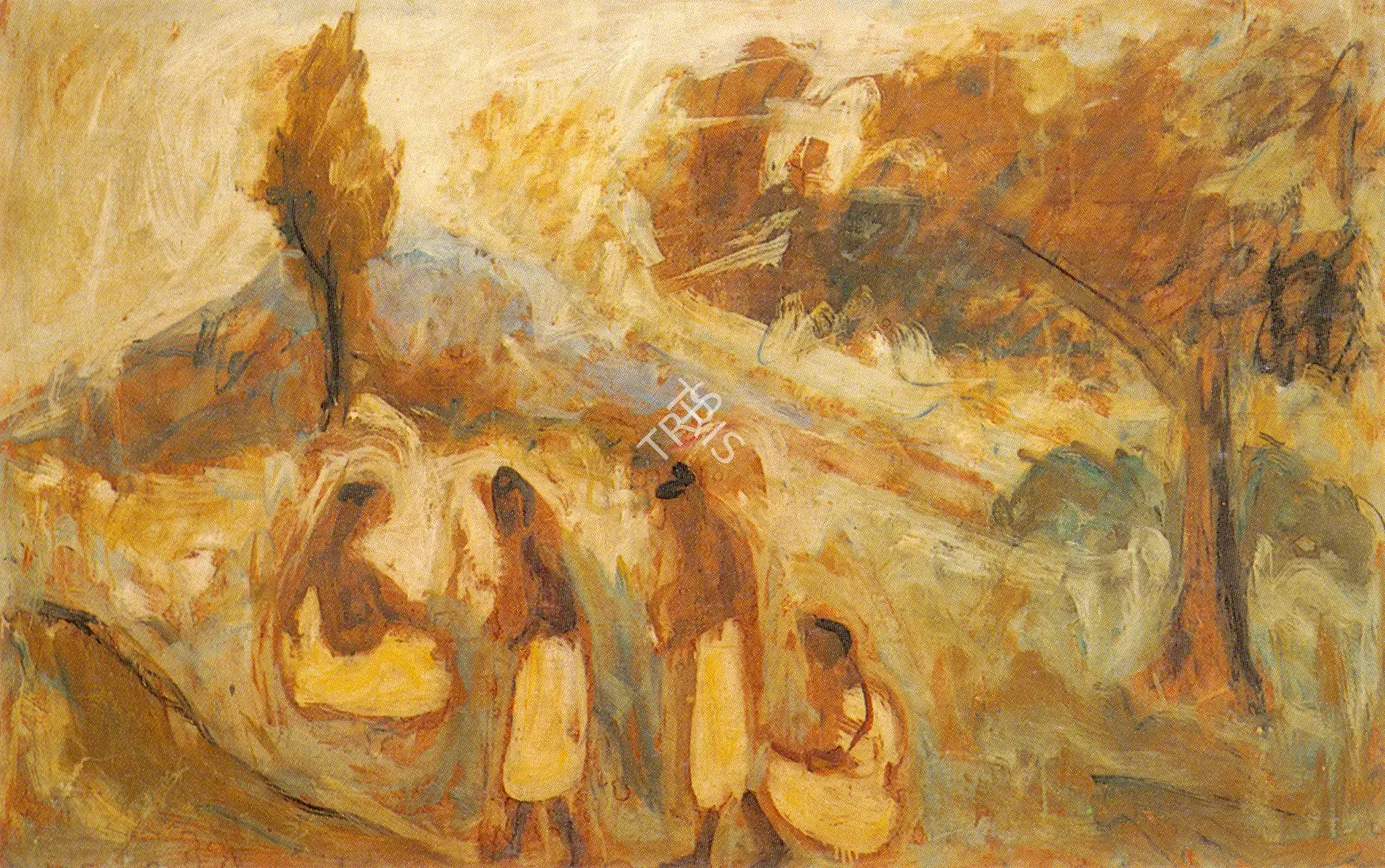 Peries, Ivan (Artist). Before Gethsamani. Pencil on paper, n.d. | Painting  | 00877176
