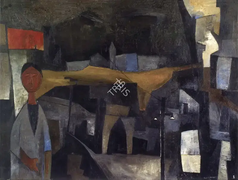Ramkumar (Artist). The City. Oil on Canvas, 1958 | Marg, December 2022 - March 2023 | Painting | FineArts | 00675427