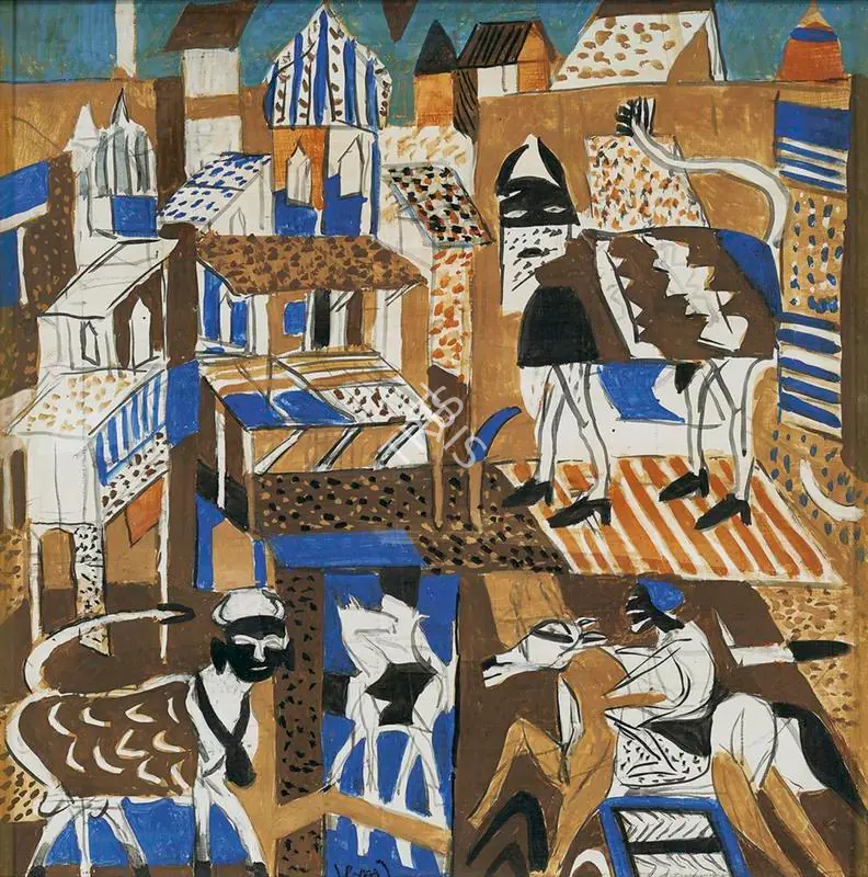 Subramanyan, K.G. (Artist). Panorama, n.d. | Painting