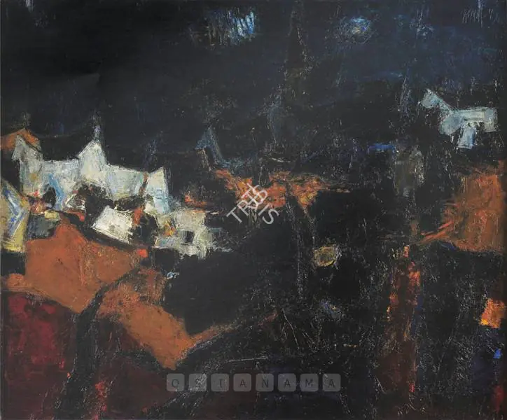 Raza, S.H. (Artist). Untitled. Oil on canvas, 1956 | Painting | FineArts | 00897979
