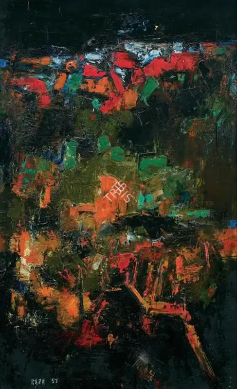 Raza, S.H. (Artist). Untitled (Colline), 1957 | Painting