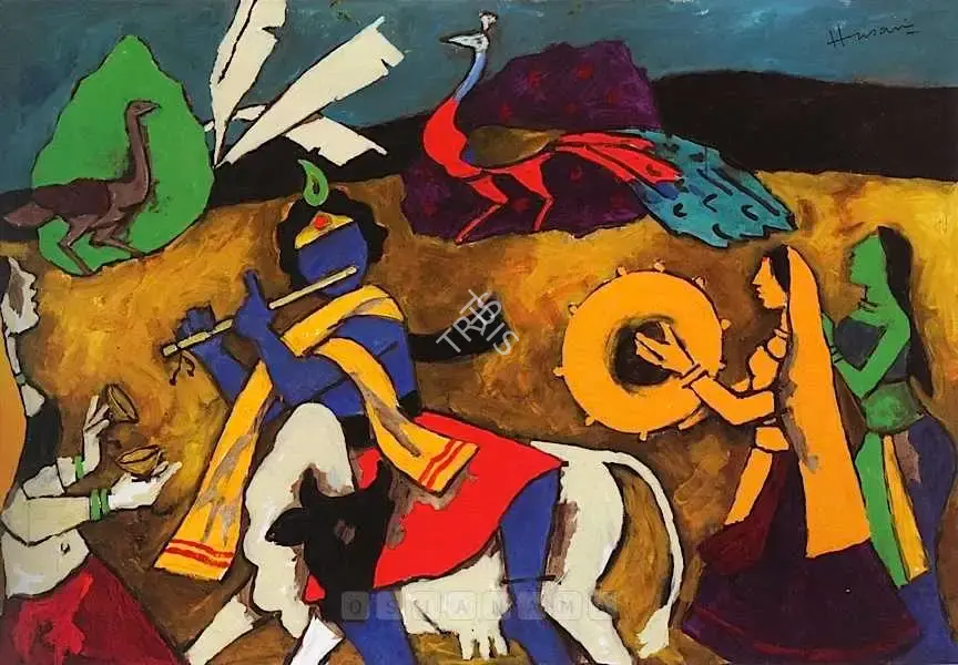 Husain, M.F. (Artist). Krishna, n.d. | Painting