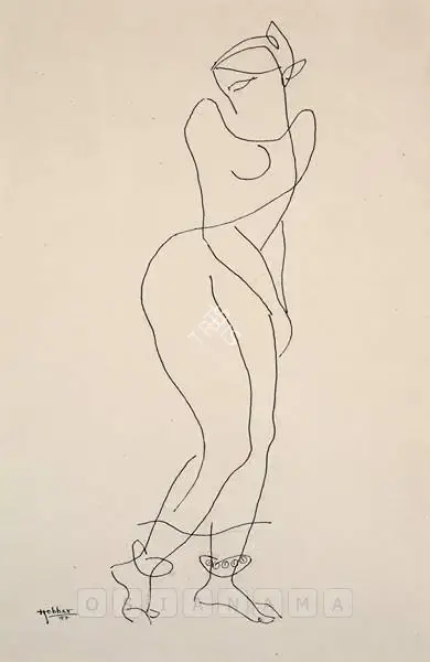 Hebbar, K.K. (Artist). Untitled, 1987 | Drawing