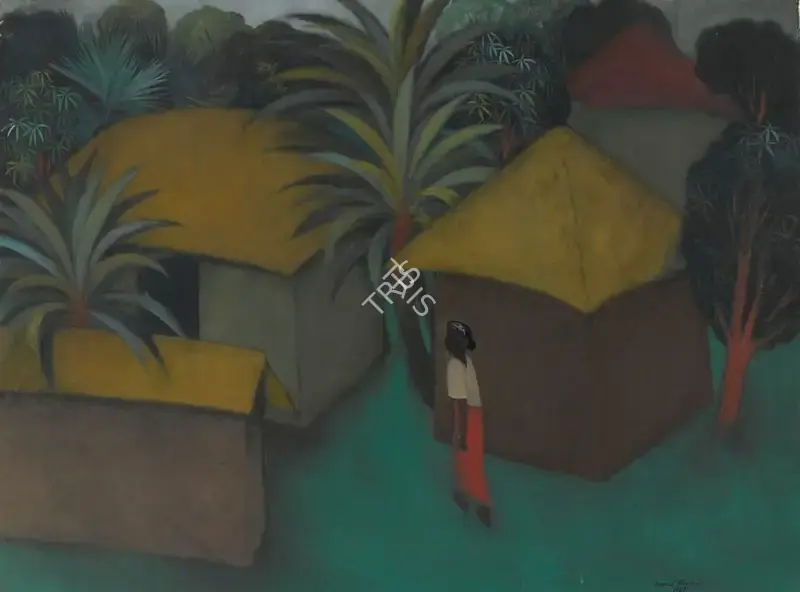 Husain, Akmal (Artist). Landscape. Oil on canvas, 1987 | Painting | FineArts | 00641579