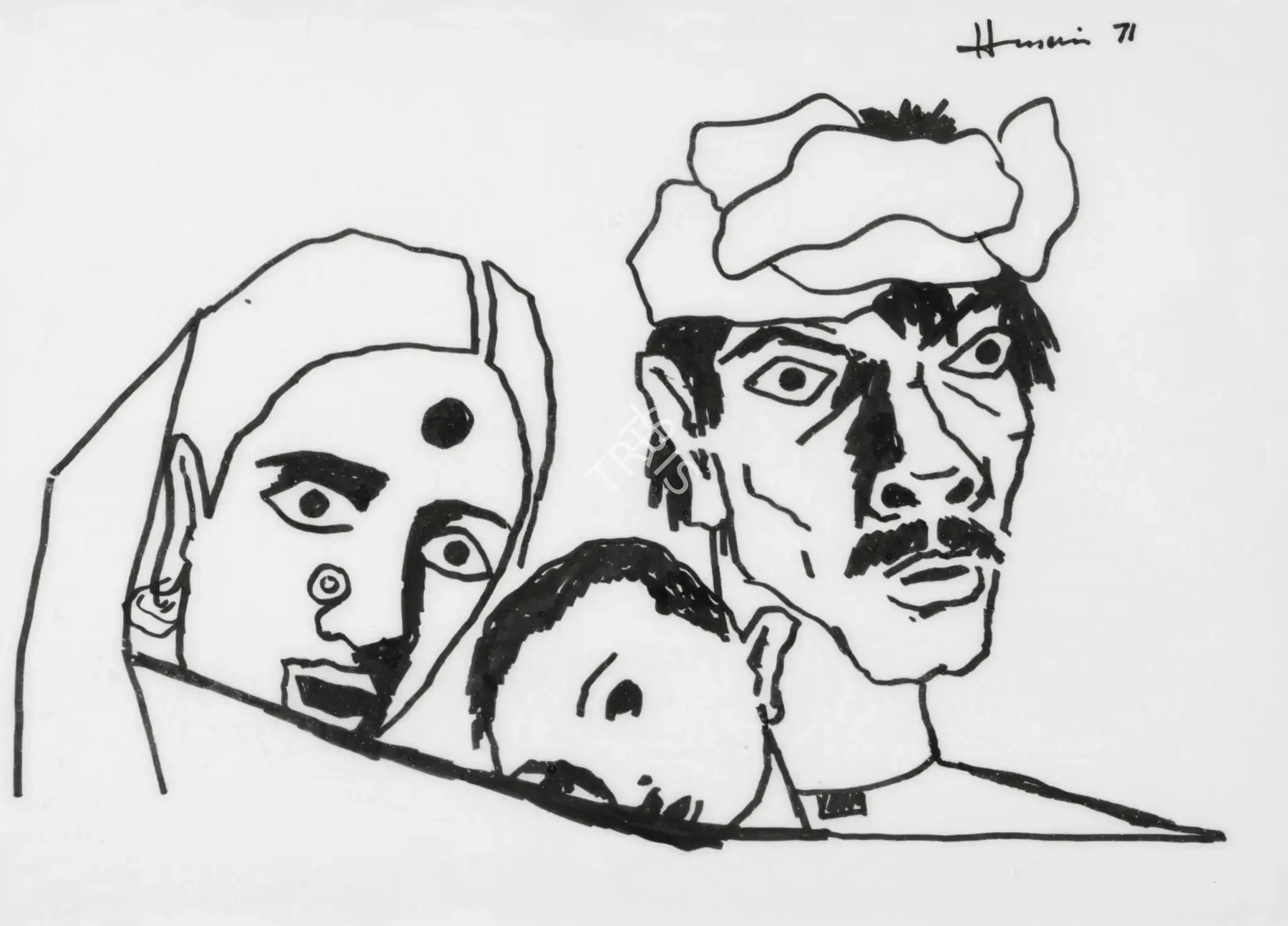 Husain, M.F. (Artist). Untitled, 1971 | Drawing