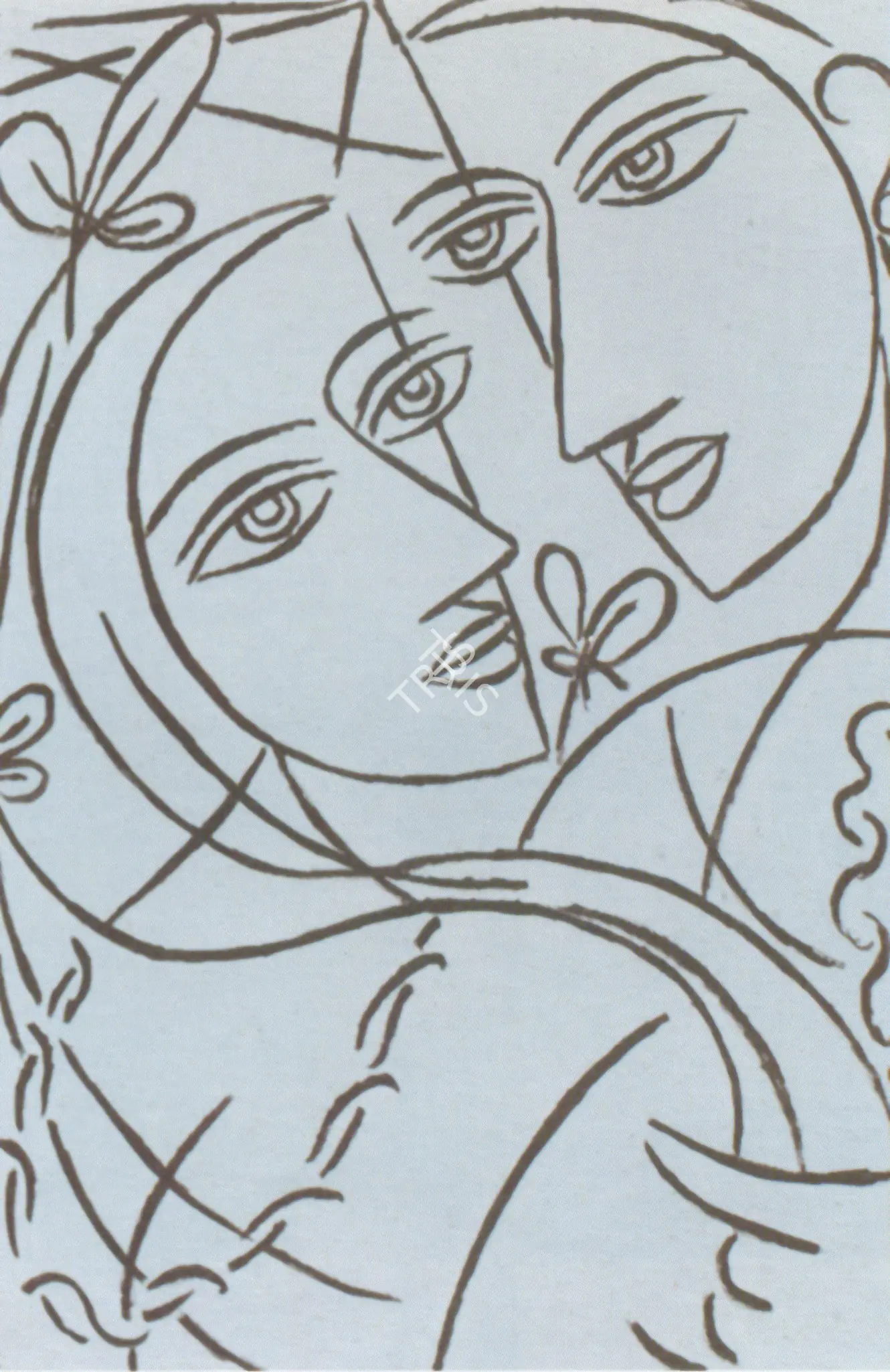 Keyt, George (Artist). Radha And Krishna, n.d. | Drawing