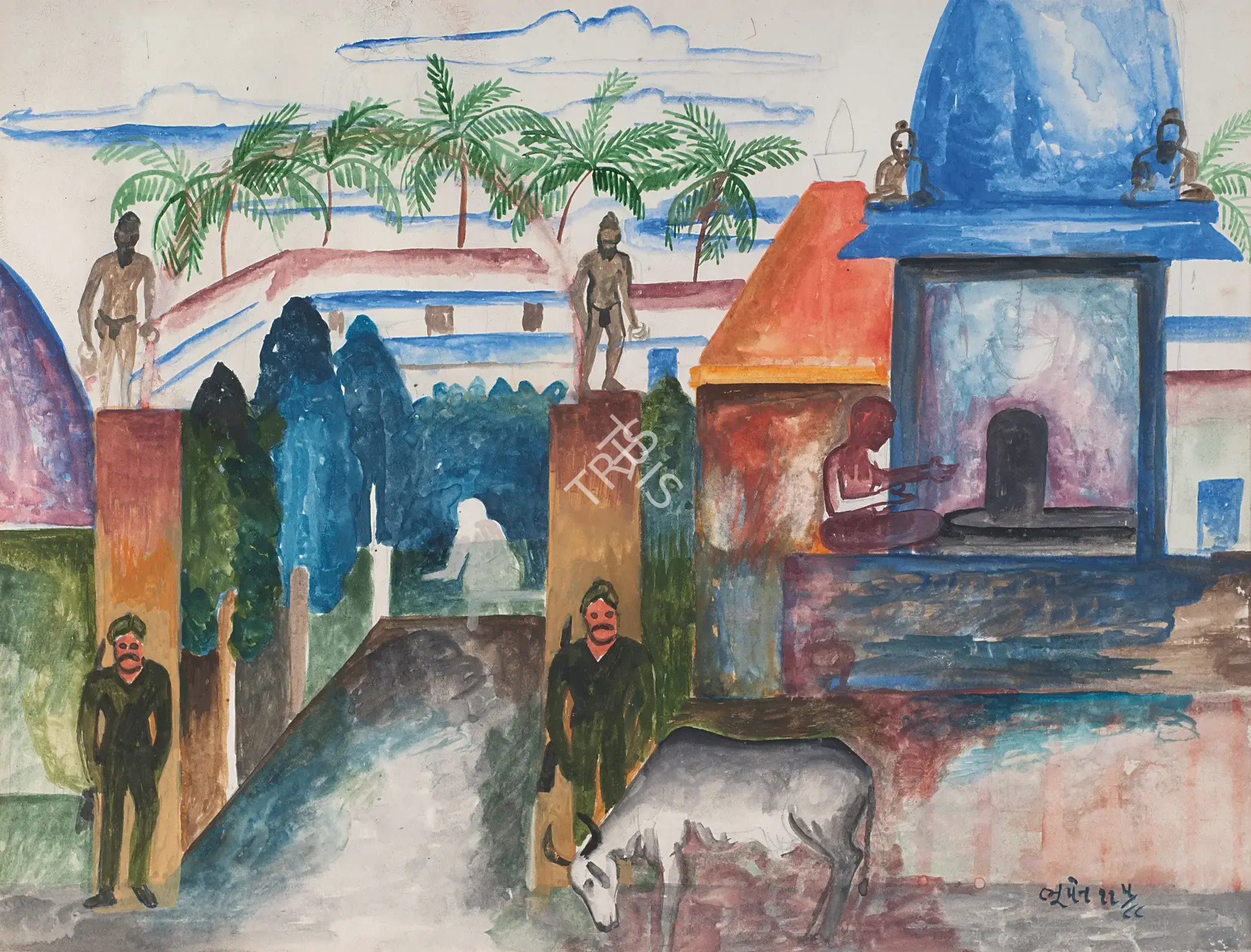 Khakhar, Bhupen (Artist). Untitled, 1988 | Painting
