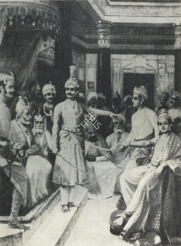 Varma, Raja Ravi (Artist). Shri Krishna as envoy, circa 1905 | Painting