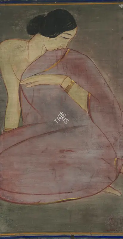 Roy, Jamini (Artist). Untitled (Seated Woman), n.d. | Painting