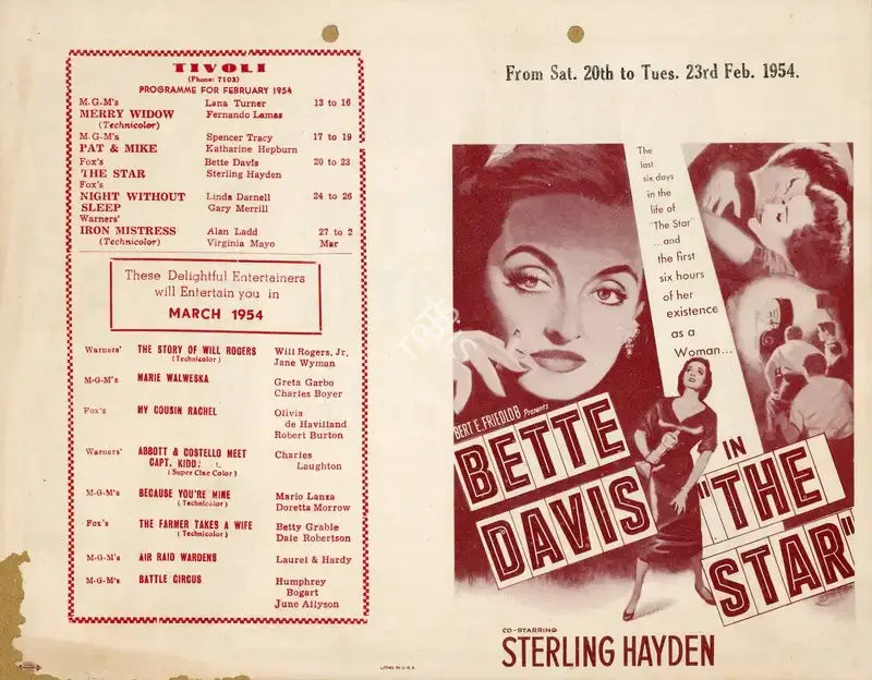 Heisler, Stuart (Director), The Star, 1952 | Handbill | CinemaEducation | 00893953