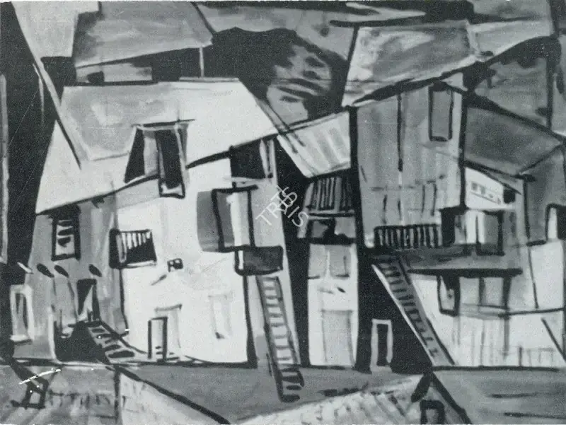 Kaul, Triloke (Artist). Srinagar Slums. n.d. | Marg, March 1955 | Painting | FineArts | 00674173