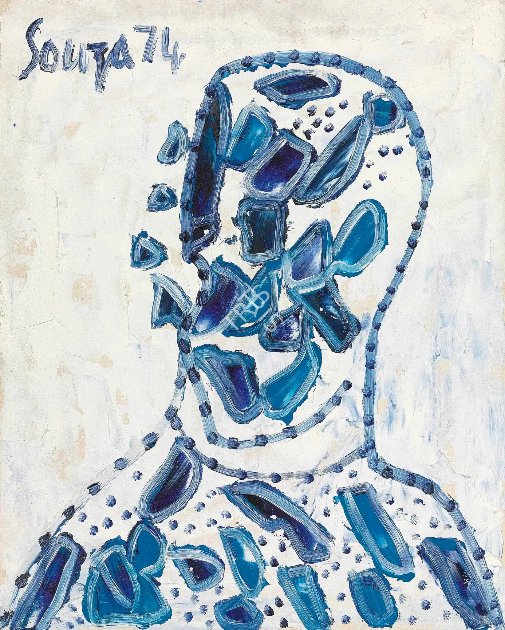 Souza, F.N. (Artist). Volvox Head, 1974 | Painting