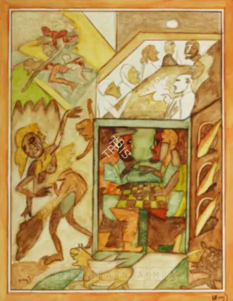 Subramanyan, K.G. (Artist). Bahaneh Ki Khiladi 3, 1990 | Painting