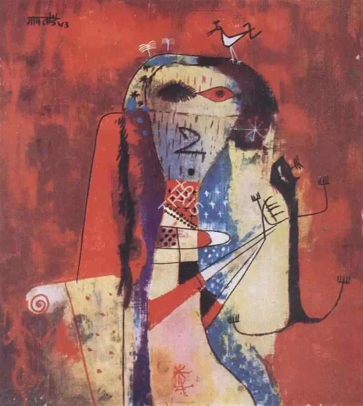 Gaitonde, V.S. (Artist). Inhabitant of a Strange Land, n.d. | Painting