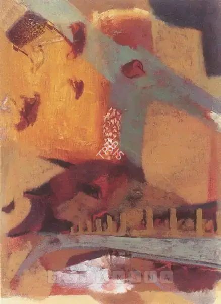 Sharma, Nataraj (Artist). Polytechnic Bridge Road Builders. Mixed media on paper, n.d. | Painting | FineArts | 00598799