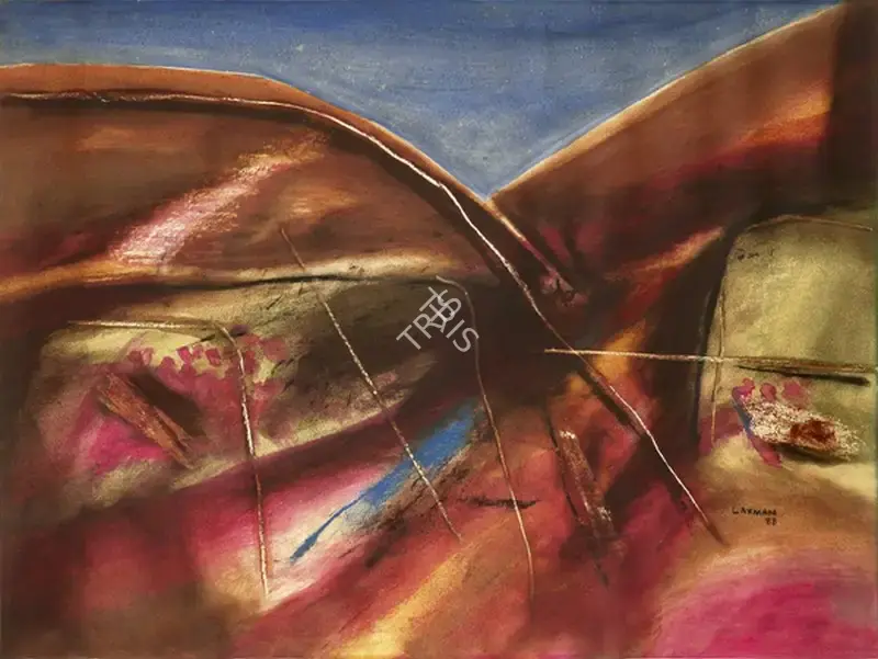 Shreshtha, Laxman (Artist). Untitled. Mixed media on paper, 1988 | Painting | FineArts | 00647146