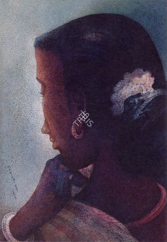 Dey, Manishi (Artist). Tribal Woman, 1962 | Painting
