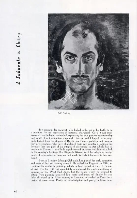 Chitra (Essayist). Studies in Development of J. Sabavala. In Marg. 6(2), pp. 60-63. Bombay: Modern Artists and Architects Research Group, April 1953 | Essay | FineArts | 00668813, 1953