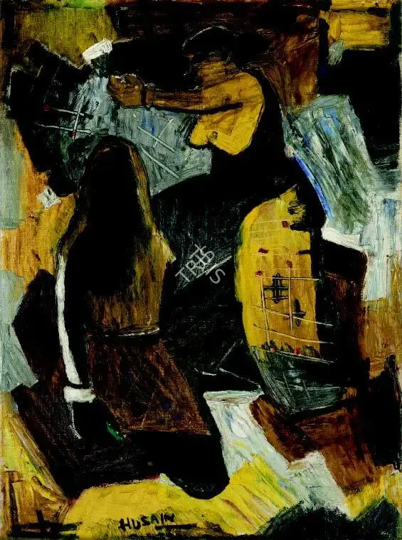 Husain, M.F. (Artist). Untitled (Basket Weavers), c.1950s | Painting