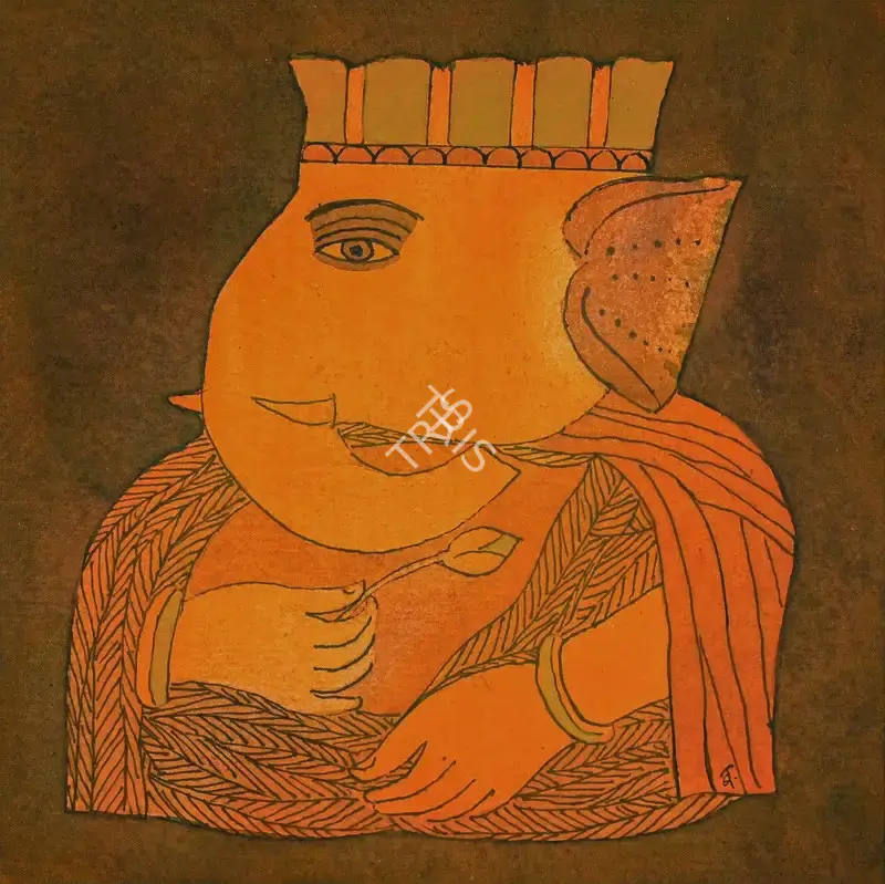 Narayan, Badri (Artist). Untitled (Ganesha), n.d. | Painting