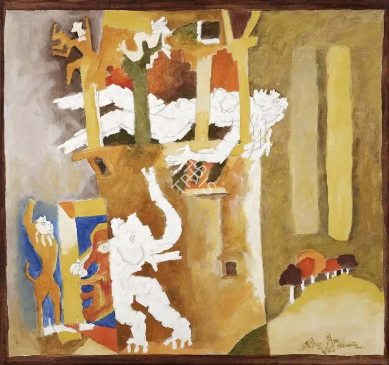 Husain, M.F. (Artist). Living Goddess, c.1960s | Painting