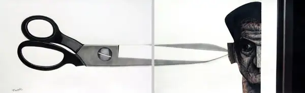 Chaturvedi, P.N. (Artist). The Scissor, 2010 | Drawing