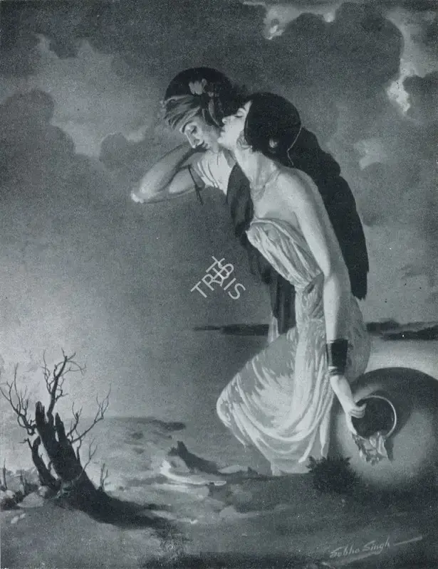 Singh, Sobha (Artist). Sohni-Mahinwal. n.d. | Marg, March 1957 | Painting | FineArts | 00674120