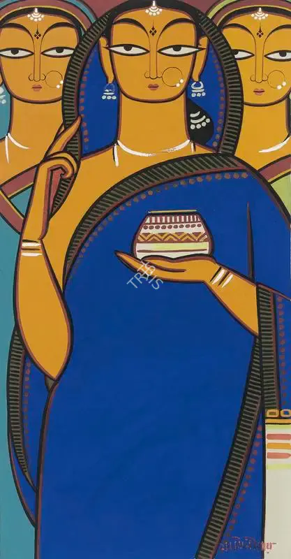 Roy, Jamini (Artist). Untitled (Three Women), n.d. | Painting