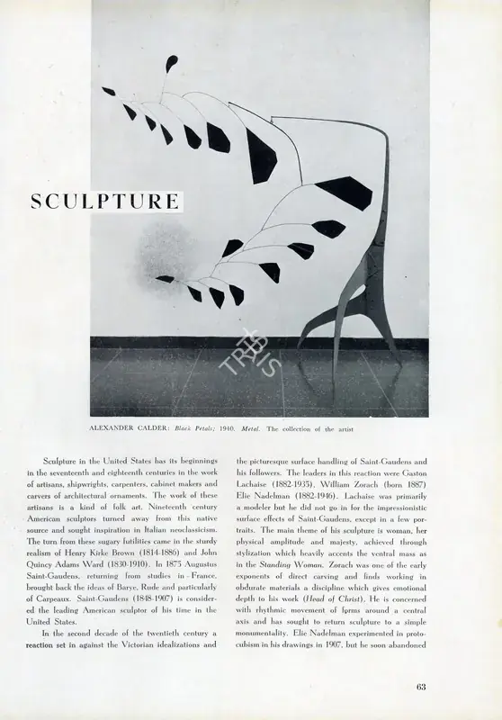 Cahill, Holger (Essayist). Sculpture. In Marg. 10(1), pp. 63-67. Bombay: Marg, December 1956 | Essay | FineArts | 00668847, 1956