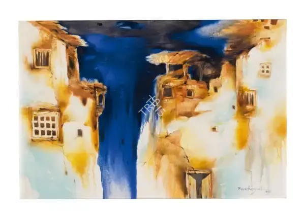 Choyal, P.N. (Artist). View. Oil on canvas laid on board, 1999 | Painting | FineArts | 00545951