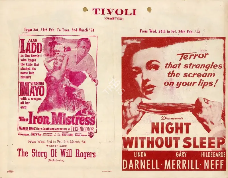 Baker, Roy Ward (Director), Night Without Sleep, 1952 | Handbill | CinemaEducation | 00894077