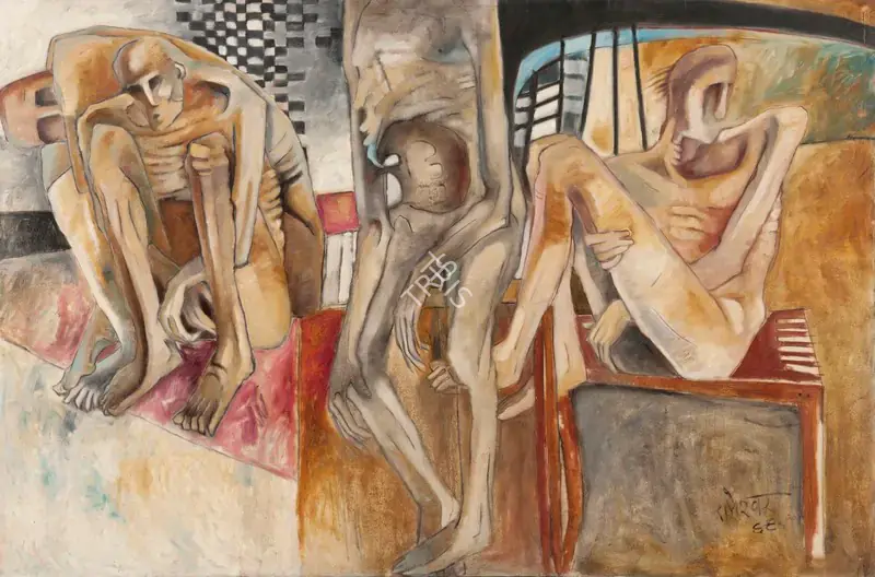 Broota, Rameshwar (Artist). What to Do. Oil on canvas, 1966 | Painting  | 00867598