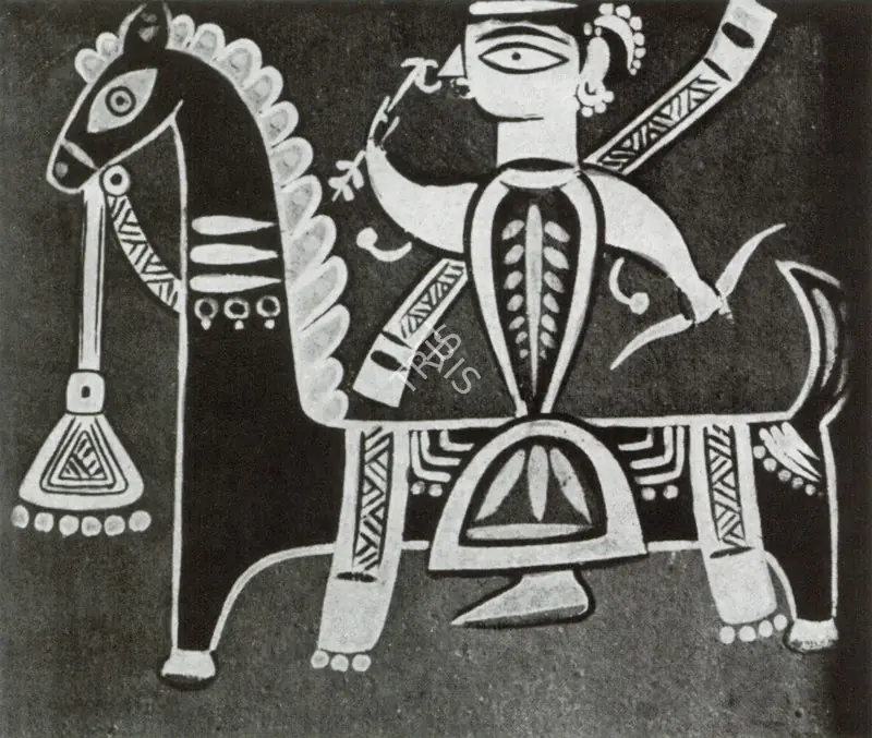 Roy, Jamini (Artist). Horse and Rider. n.d. | Marg, December 2022 - March 2023 | Painting | FineArts | 00675397
