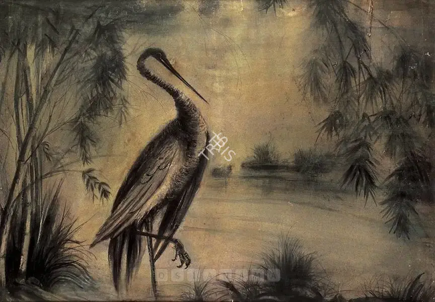 Roy Chowdhury, D.P. (Artist). The Crane, early 1960s | Painting