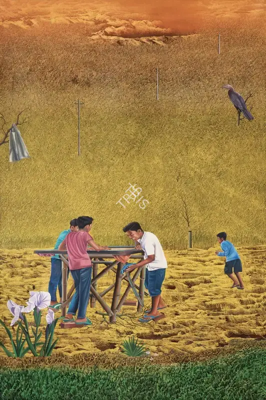 Mohapatra, Jagannath (Artist). Harvesting. Oil on canvas, 2023 | Painting | FineArts | 00603833