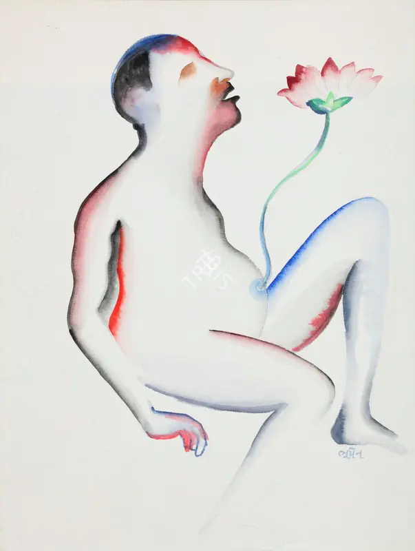 Khakhar, Bhupen (Artist). Lotus, n.d. | Painting
