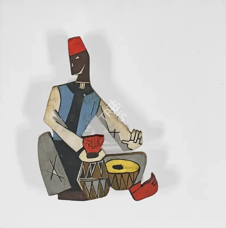 Husain, M.F. (Artist). Tabla Player, n.d. | Painting