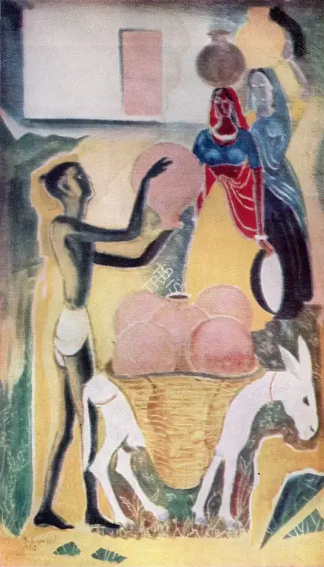 Sanyal, B.C. (Artist). Summer. n.d. | Marg, September 1954 | Painting | FineArts | 00674648