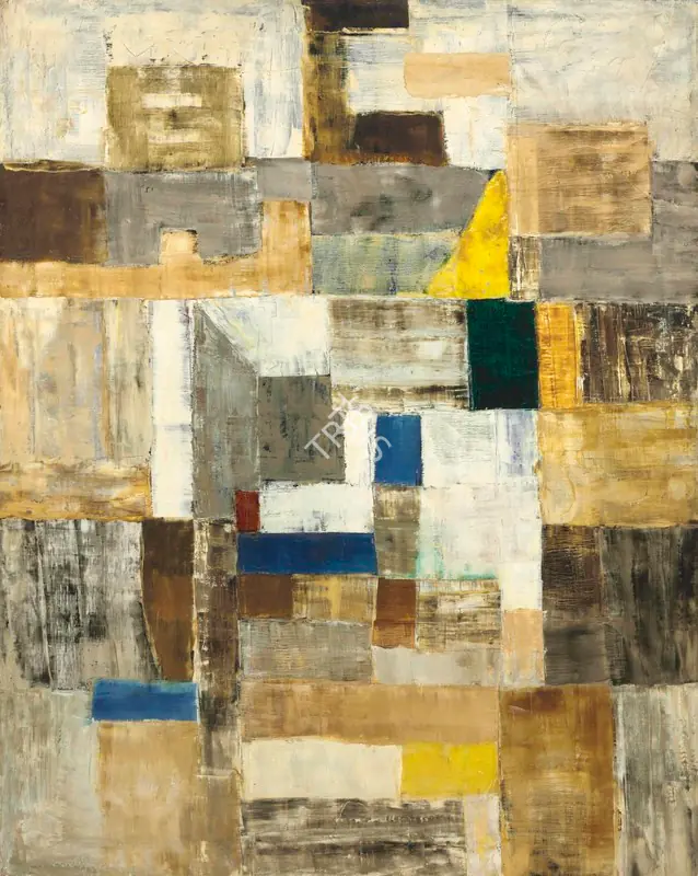 Gaitonde, V.S. (Artist). Untitled. Oil on canvas, 1958 | Painting | FineArts | 00641835