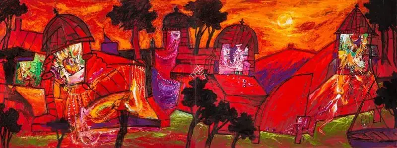 Parekh, Manu (Artist). Banaras, 2017 | Painting