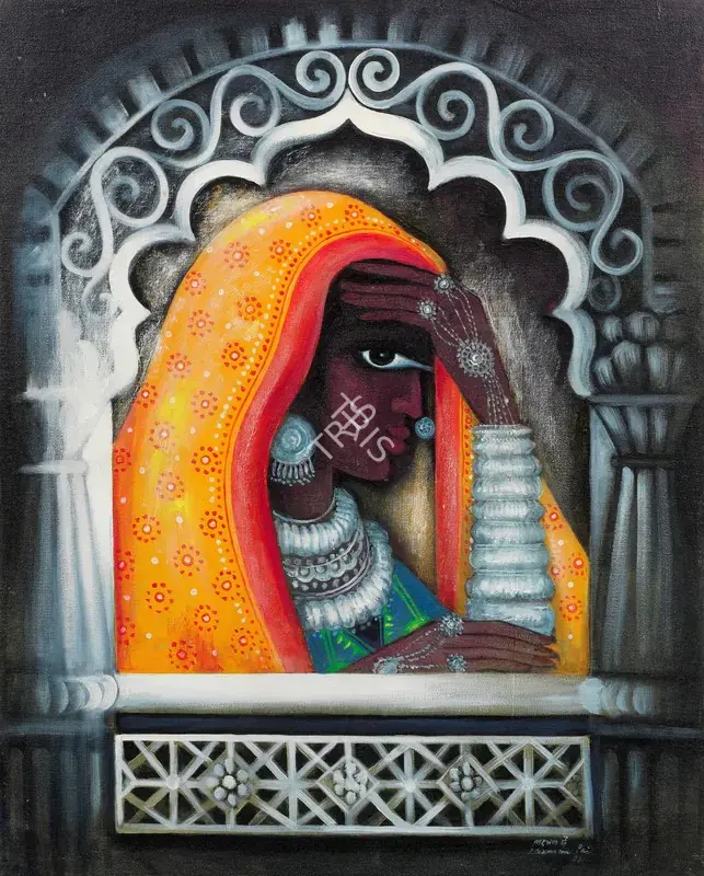 Pai, Laxman (Artist). Rajasthan Series No 12, 1982 | Painting