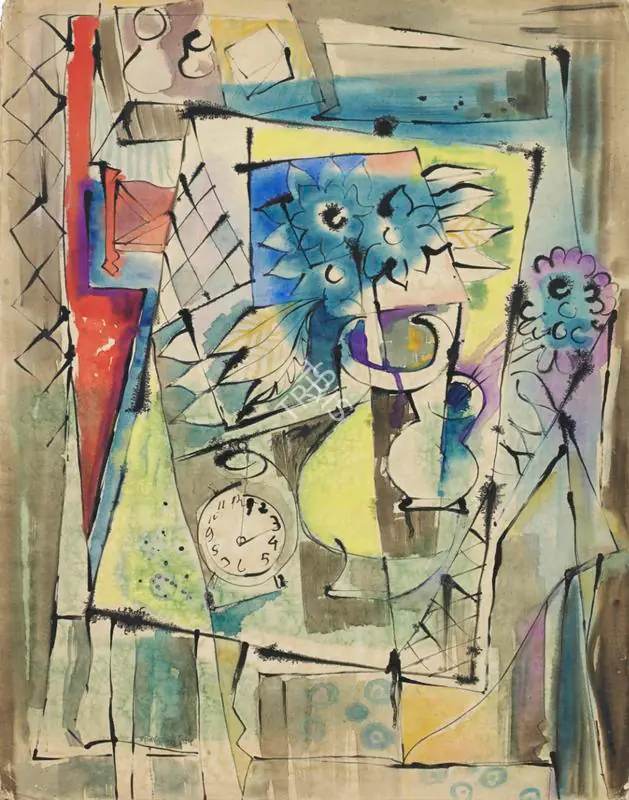 Bhatt, Jyoti (Artist). Untitled. Watercolour on board, 1955 | Painting  | 00866723
